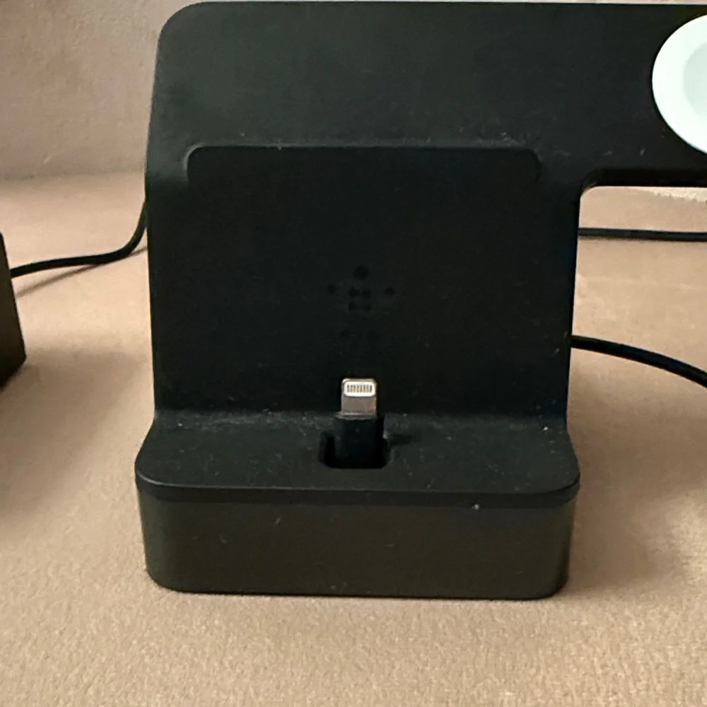 Belkin black lightning Charging Dock Apple Watch charger.